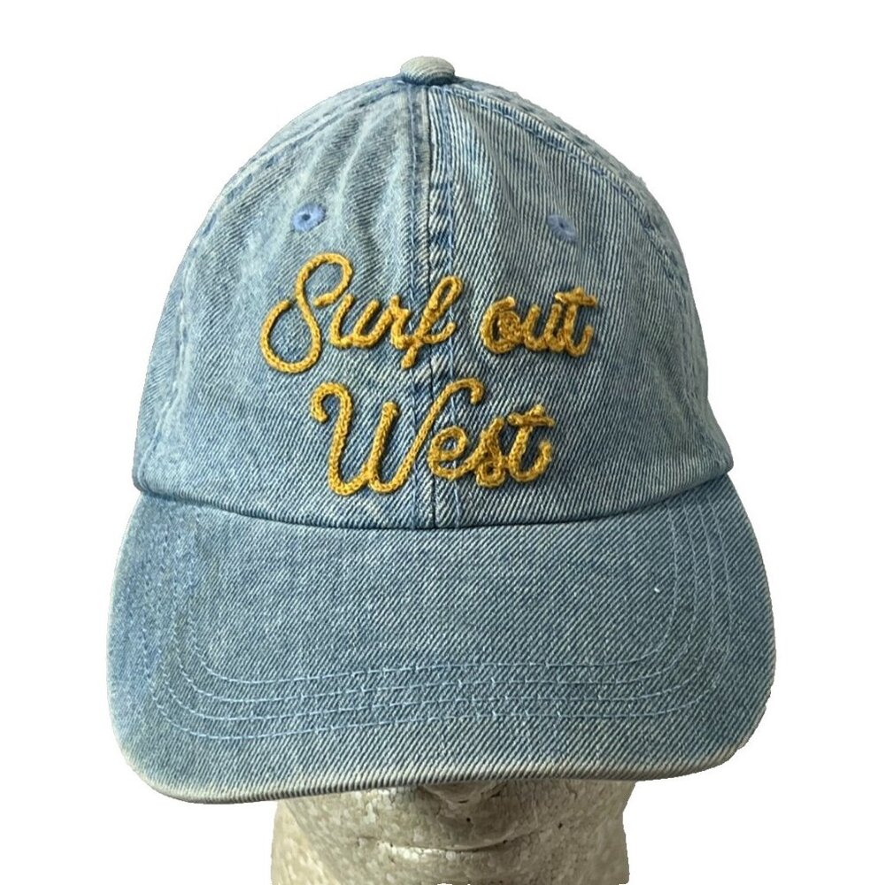Wrangler X Billabong Baseball Hat Cap Mens Blue Strap Back Surfs Out West Beach